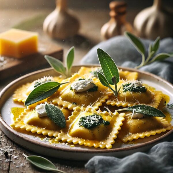 Ravioli ricotta spina